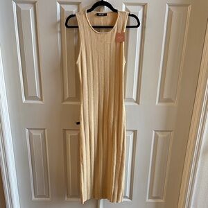 NWT Miss Lola Ribbed Knit Midi Dress